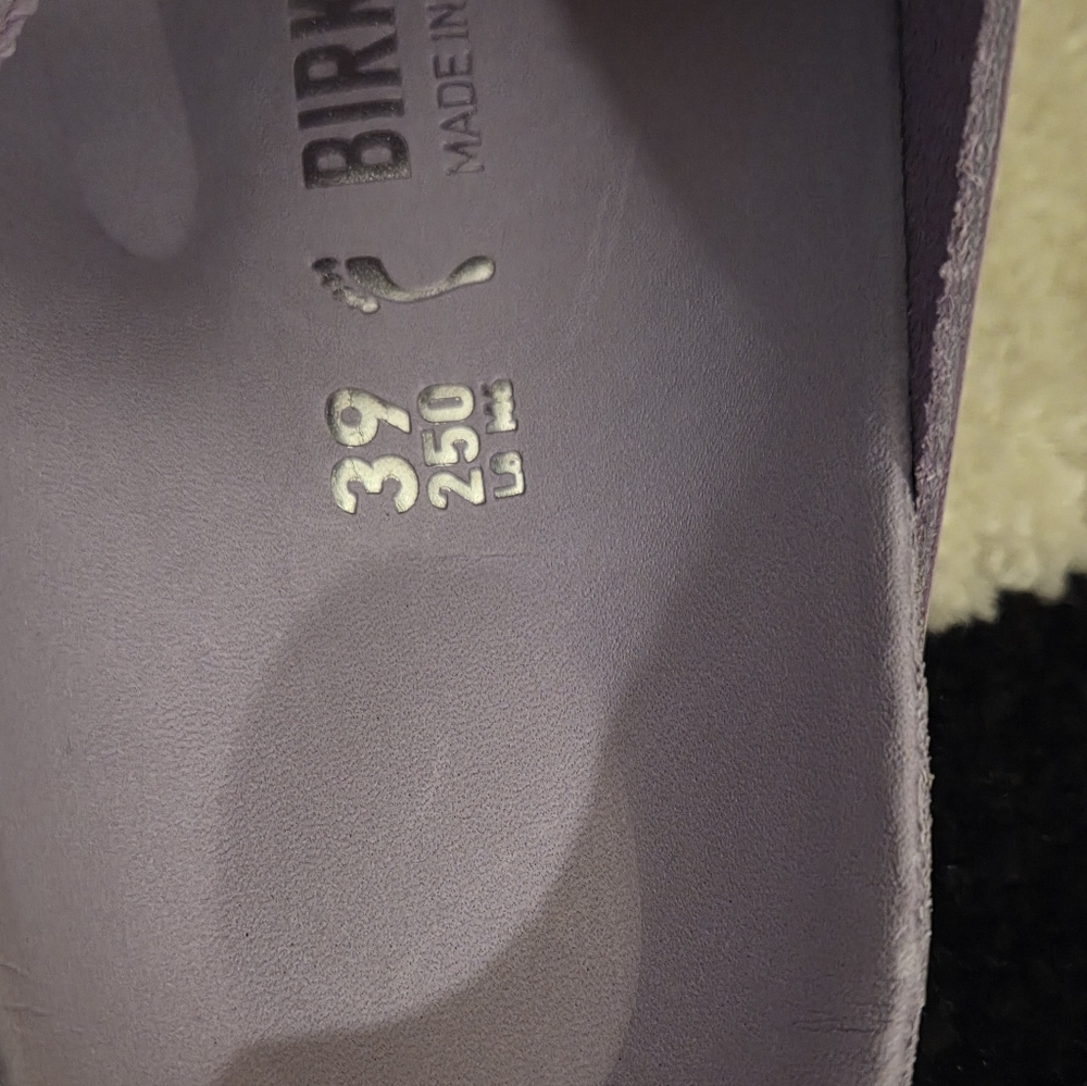 BIRKENSTOCK ARIZONA BIG BUCKLE PURPLE PATENT SANDAL - Picture 7 of 8